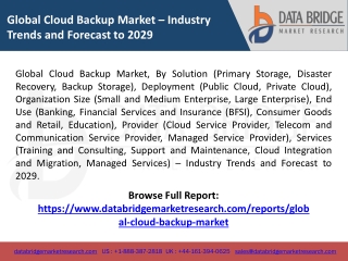 Global Cloud Backup Market