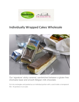 Gluten Free Caramel Shortcake Individually Wrapped - The Handmade Cake Company