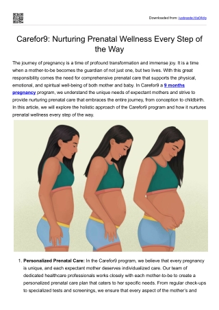 Carefor9 Nurturing Prenatal Wellness Every Step of the Way