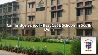 Best CBSE Schools in South Delhi