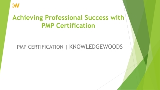 Achieving Professional Success with PMP Certification 2.0