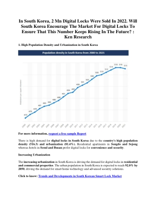 South Korea Smart Door Lock Market Opportunities - Ken Research