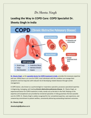 Leading the Way in COPD Care: COPD Specialist Dr. Sheetu Singh in India