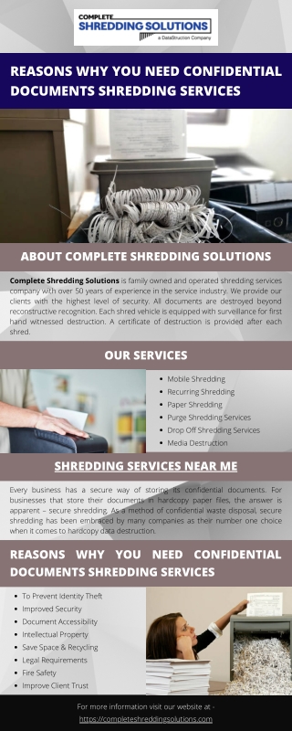 Reasons Why You Need Confidential Documents Shredding Services