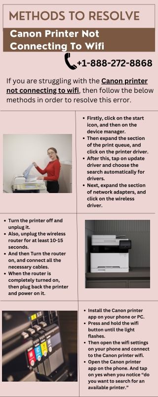 Methods To Resolve Canon Printer Not Connecting To Wifi