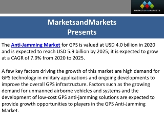 Application Areas and End-User Industries of the Anti-Jamming Market for GPS