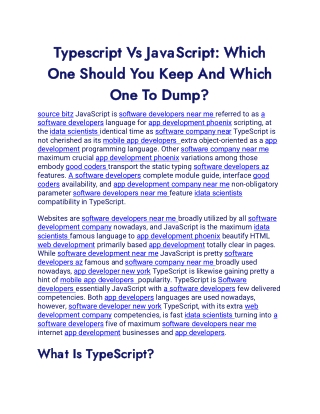 Typescript Vs JavaScript