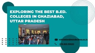 Exploring the Best B.Ed. Colleges in Ghaziabad, Uttar Pradesh