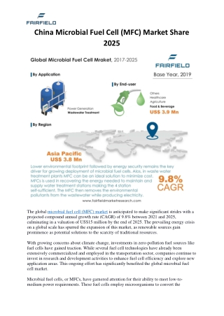 China Microbial Fuel Cell (MFC) Market Share 2025