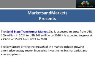 Strategies for Market Entry and Expansion in the Solid-State Transformer Market