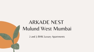 Arkade Nest Mulund West Mumbai - PDF