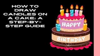 How To Draw Candles On Cake