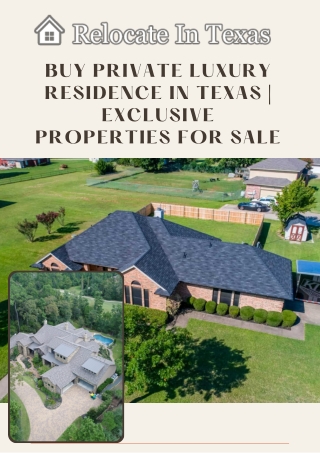 Buy Private Luxury Residence in Texas | Exclusive Properties for Sale