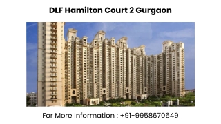 Dlf Hamilton court 2 Gurgaon Launch Date, DLF Hamilton Court 2 Price, 9958670649