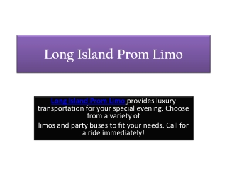 Long Island Prom Limo