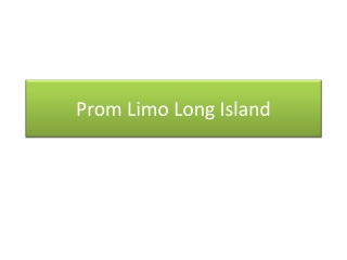 Prom Limo Long Island