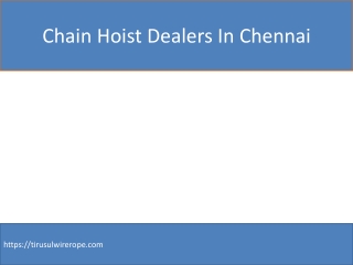 steel wire rope dealers in chennai