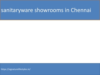 sanitaryware showrooms in Chennai