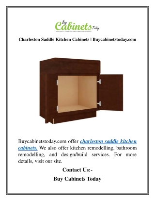 Charleston Saddle Kitchen Cabinets  Buycabinetstoday