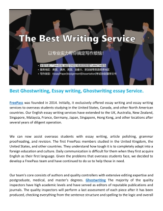 Best Ghostwriting, Essay writing, Ghostwriting essay Service