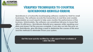 A quick guide to fix QuickBooks Rebuild error