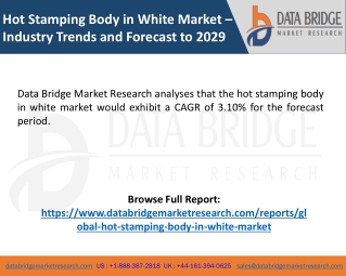 Global  Hot Stamping Body In White Market