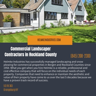 Commercial Landscaper Contractors in Rockland County