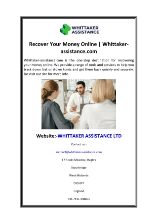 Recover Your Money Online  Whittaker-assistance.com