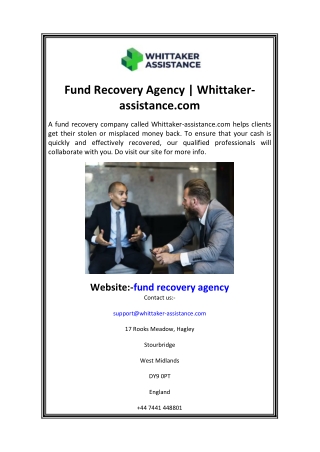 Fund Recovery Agency  Whittaker-assistance.com