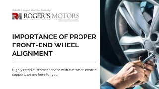 Importance of Proper Front-End Wheel Alignment