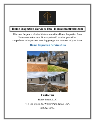 Home Inspection Services Usa  Housesmartretro.com