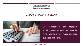 Audit and Assurance - MILIND NYATI & CO