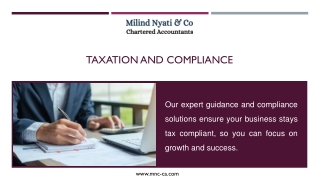 Taxation and Compliance - MILIND NYATI & CO