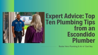 Expert Advice Top Ten Plumbing Tips from an Escondido Plumber