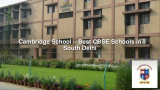 Best CBSE Schools in South Delhi