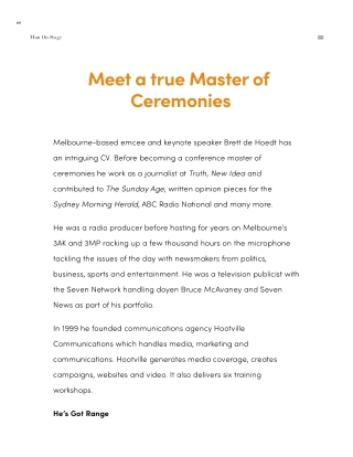 Master of Ceremonies Melbourne | Keynote speaker Melbourne