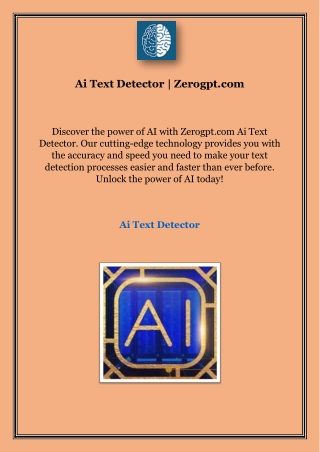 Ai Text Detector | Zerogpt.com