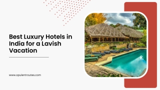 Best Luxury Hotels in India for a Lavish Vacation