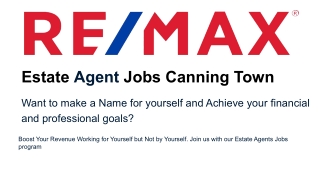 Estate agents jobs canning town