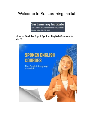 How to Find the Right Spoken English Courses for You?