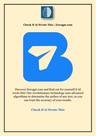 Check If Ai Wrote This | Zerogpt.com