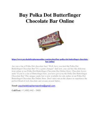 Buy Polka Dot Butterfinger Chocolate Bar Online