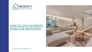 How do SDA payments work for investors