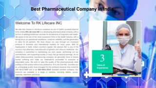 Best Pharmaceutical Company in India