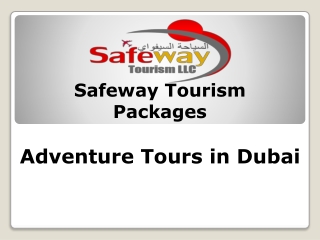 Dubai desert safari By Safeway Tourism