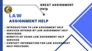 Law Assignment help