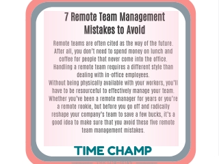 7 Remote Team Management Mistakes to Avoid