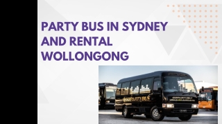 Party Bus in Sydney and Rental Wollongong