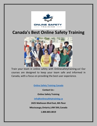 Canada's Best Online Safety Training
