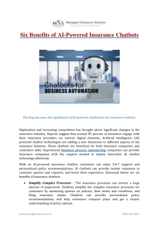 Six Benefits of AI-Powered Insurance Chatbots